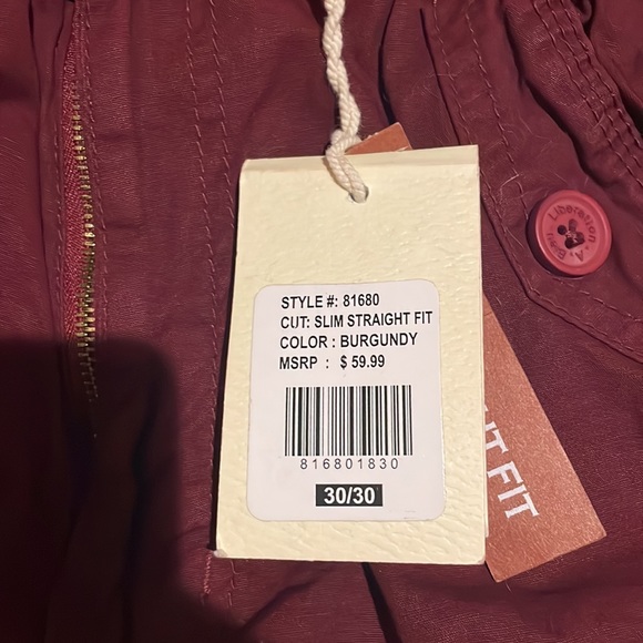 NWT burgundy LAB pants - Picture 5 of 9
